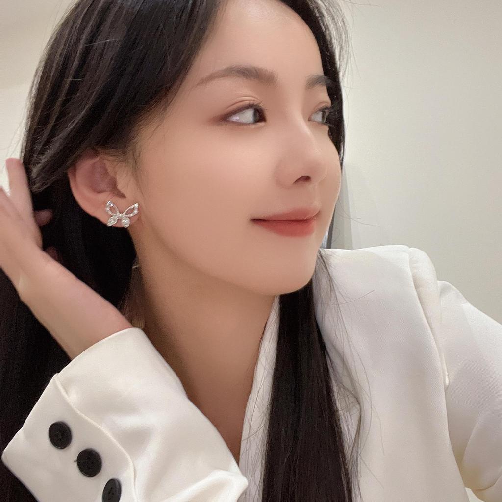 Super Fairy Zircon Butterfly Stud Earrings - Elegant, Versatile, High-End Design for Women