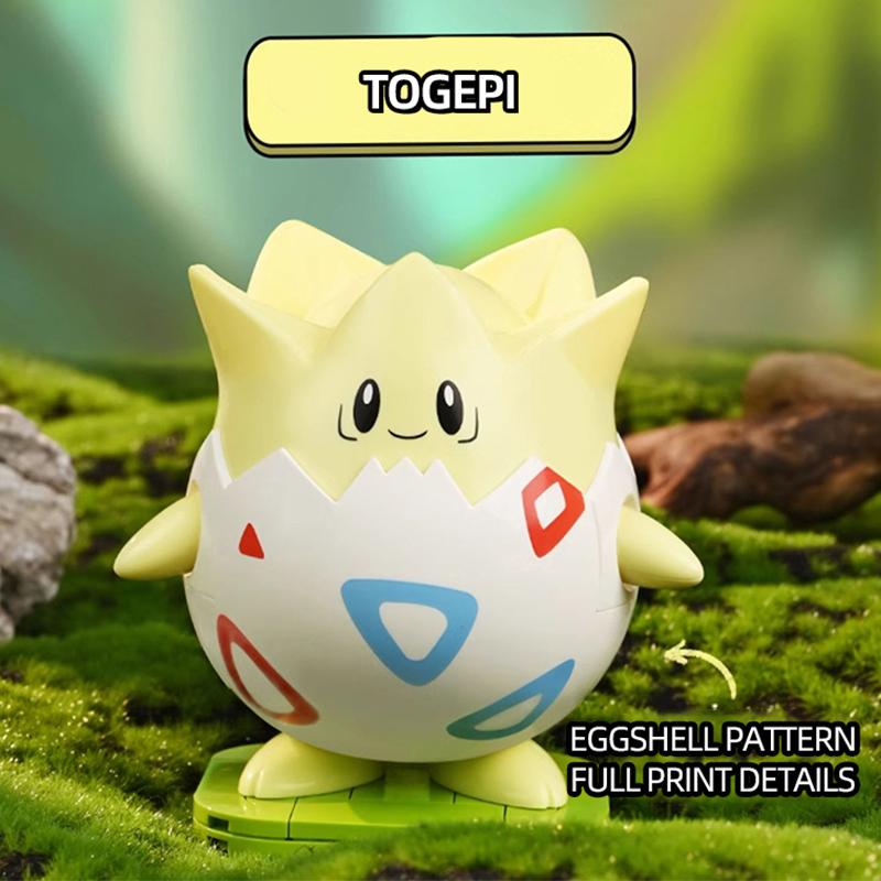 non-toxic Pokmon Series Building Blocks Pikachu Jigglypuff Kirby Togepi Gengar Ornaments Cartoon Model Bricks Kids DIY Toys Holiday Gifts