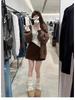 Women's Pure Desire Lace Patchwork V-Neck Slim Fit Long Sleeve Top for Autumn/Winter