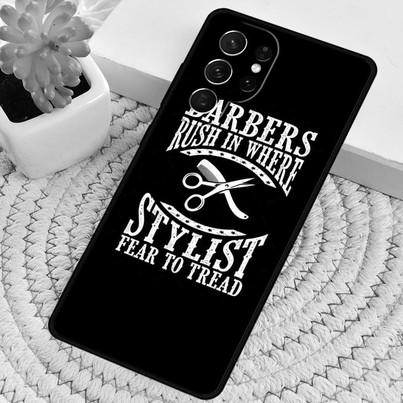 Barber Stripes Scissors Phone Case for Samsung Galaxy Note 10 Pro S26 Ultra S23 S24 FE S25 S21 S22 PLUS Shockproof Cove