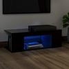 VidaXL TV Stand with LED Lights Low Cabinet Entertainment Center Stereo Cabinet Living Room Home 804239