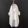 2024 Korean Style Women's Mid-Length Plaid Sunscreen Shirt - Lightweight Summer Jacket