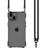 TPU Cell Phone Case for iPhone 15 Plus Four Corners Drop Protection Shell Cover with Hanging Rope