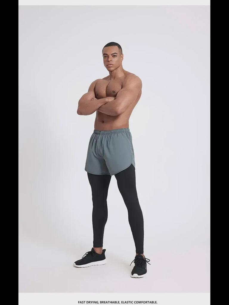 Чоловічі професійні шорти для марафону 2024 з підкладкою - Двошарові, 3-дюймові, Тренд фітнесу для легкої атлетики