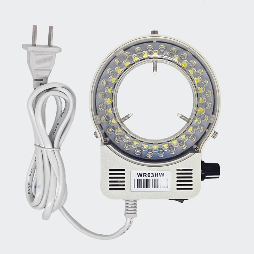 Microscope LED Ring Light Illuminator Stereo Microscope Adjustable Stereo Zoom Camera Light 32LED (White)