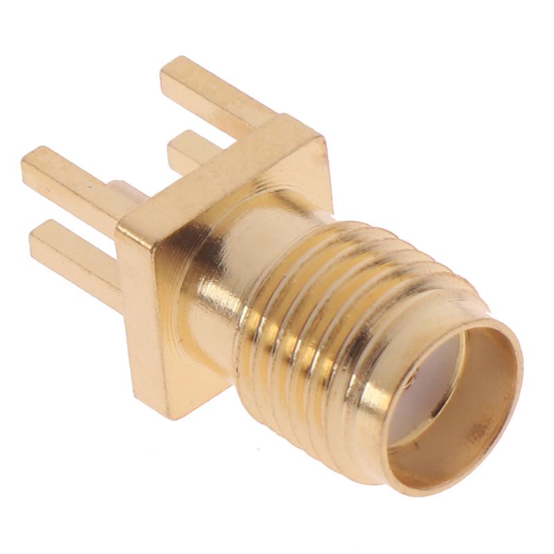 10X 1.6Mm Sma Female Jack Solder Nut Edge Pcb Clip Straight Mount Rf Connector