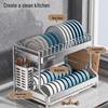 Yingbai Double-Layer Aluminum Dish Drying Rack