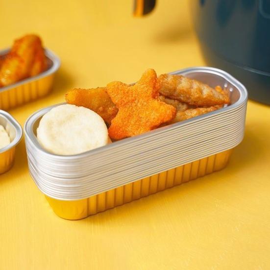 20/50Pcs Mini Loaf Pans Tin Foil Clear Snap-On Lids Pans with Disposable Aluminum Reusable Rectangle Foil