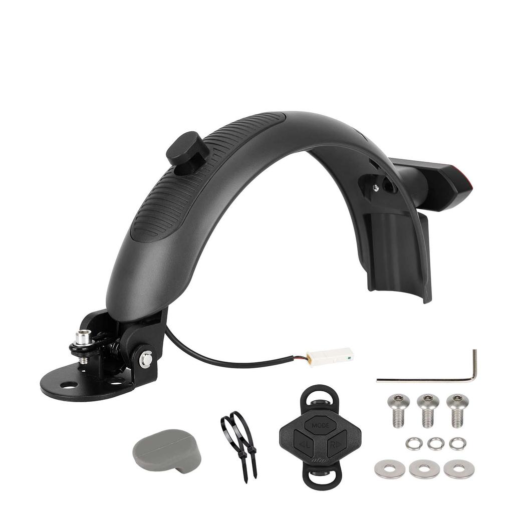 Gray Ulip Superior Rear Fender with Aluminium and Turn Signal Light for Xiaomi Scooters