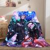 Tanjiro Kamado Nezuko Kamado Print Blanket Warm Comfortable Flannel Cover For Bedrooms, Sofas, Beds, Chairs LXRa3