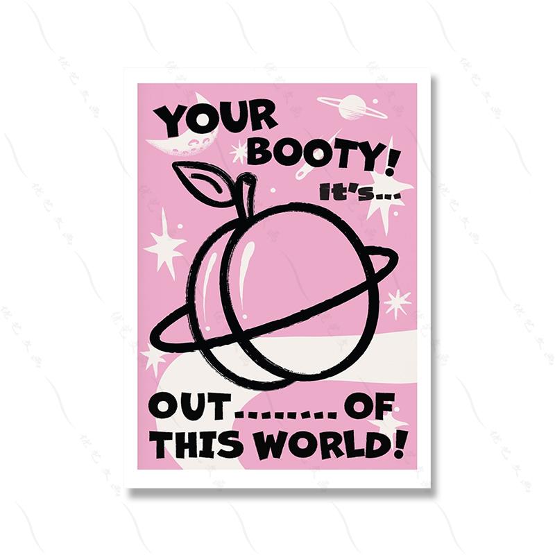 Retro Pink Colour Poster Pasta Wall Art Pictures Pasta Humour Hot Pink Fish Sardines Print Kitchen Trendy Dining Room Decor