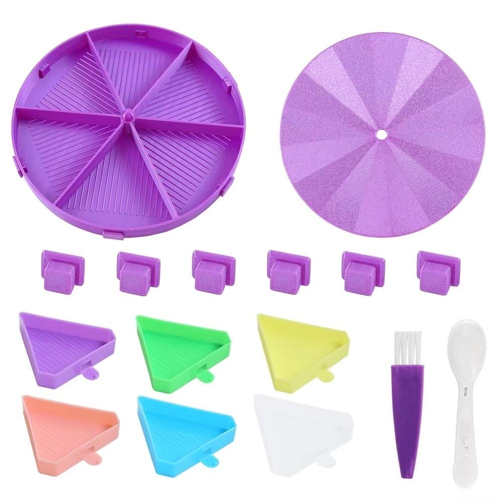 DIY Craft Diamond Painting Tray Kits Multi-Color Embroidery Large Diamond Painting Tray With Lid Rotating Stackable