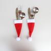 New 10PCS/Set Christmas Hat Silverware Holder Xmas Mini Red Santa Claus Cutlery Bag Party Decor Tablewear Holder Set