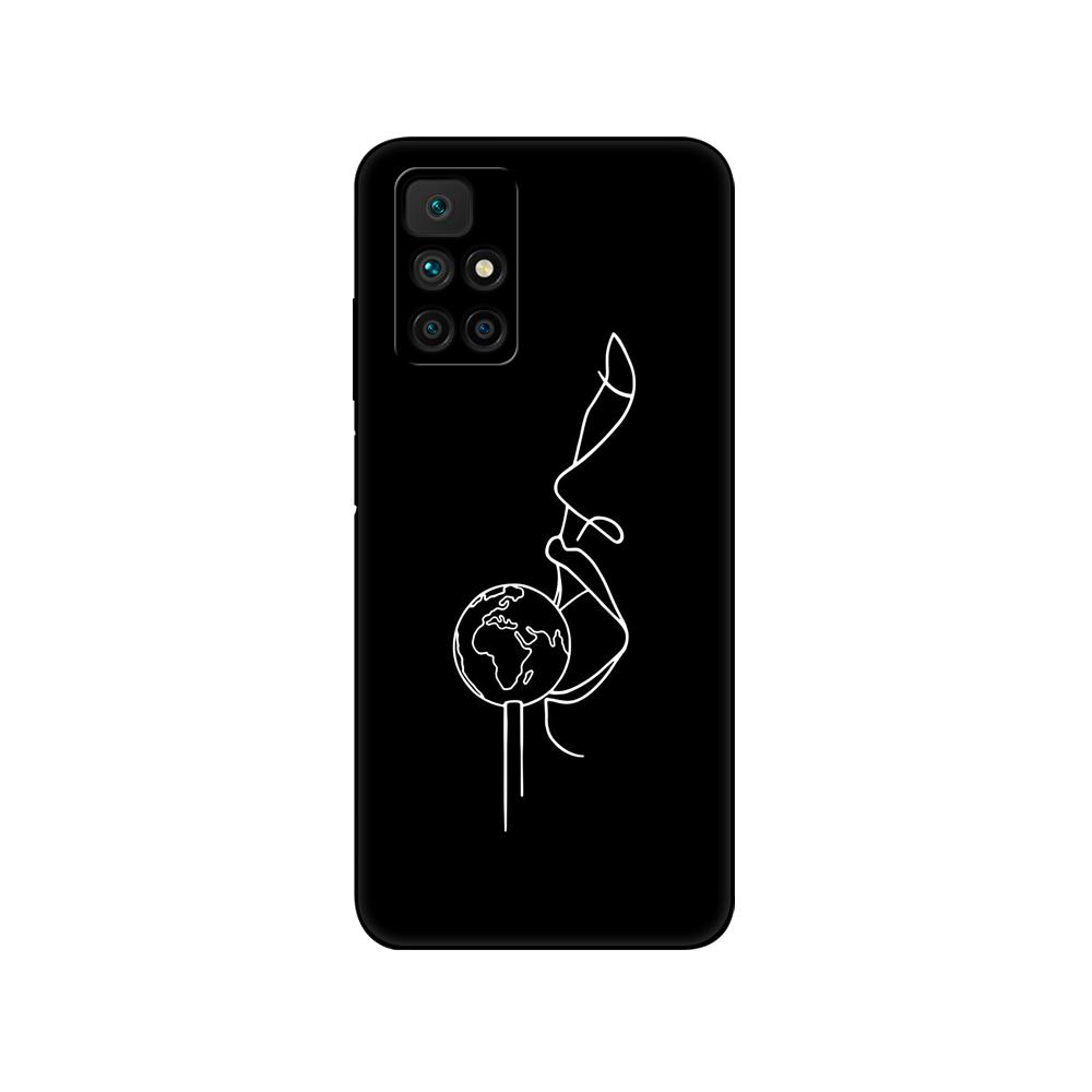 For Redmi 10 Case Silicon Back Cover Phone Case For xiaomi Soft Case 6.5inch Redmi 10 2022 global bumper etui black tpu case
