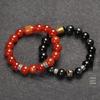 Black Obsidian Zodiac Guardian Bracelet: Benming Year Amulet for Men & Women, Lucky Buddhist Prayer Beads.