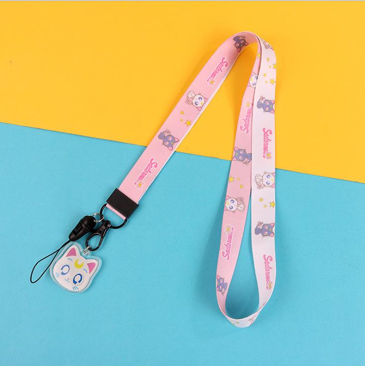 Creative Cartoon Phone Case Lanyard with Acrylic Pendant Keychain - Trendy Neck Hanging Accessory for Women