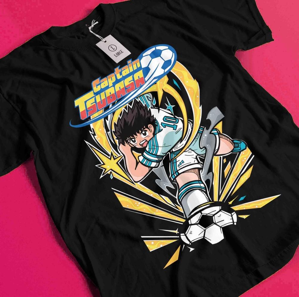 Captain Tsubasa T-Shirt Japanese Anime Football Unisex Tee Soccer Manga Tshirt BB096