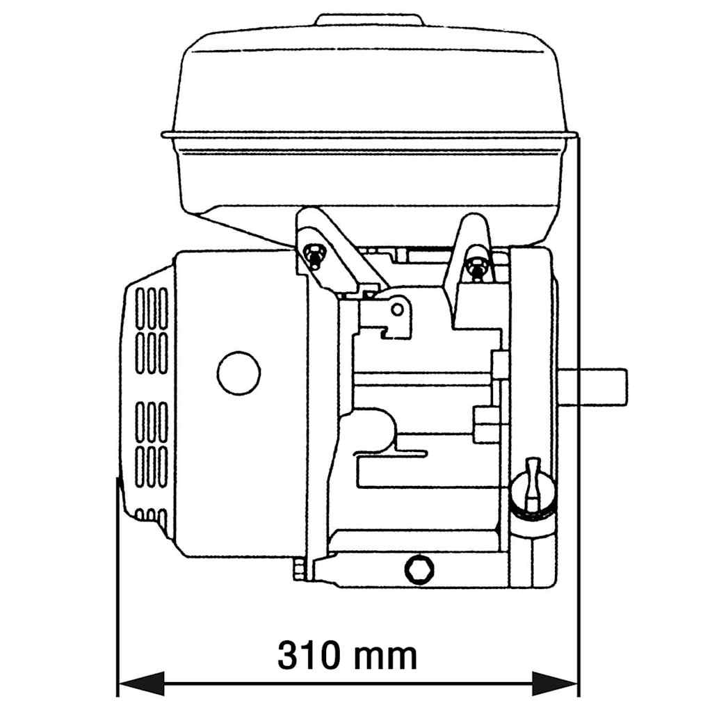 Benzinmotor 15 PS, 11 kW, Schwarz