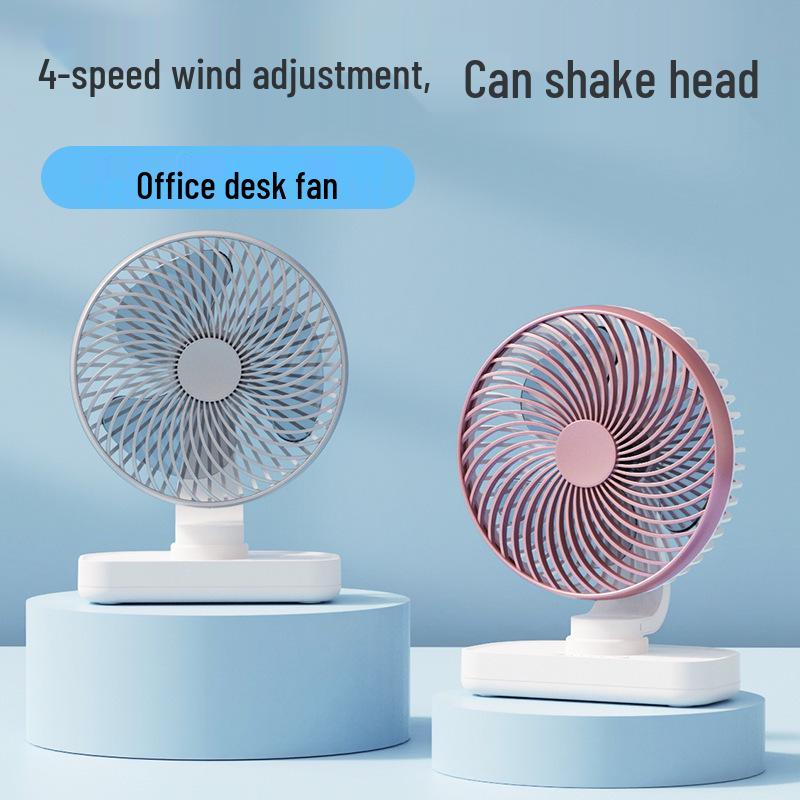 USB Rechargeable Desktop Oscillating Mini Fan for Dorm or Office