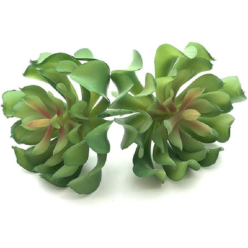 2 PCS Artificial Succulents Plants Unpotted Fake Flocking Tillandsia Air Plants Succulent Bromeliads Bouquet Arrangements Faux Plants DIY for Garden