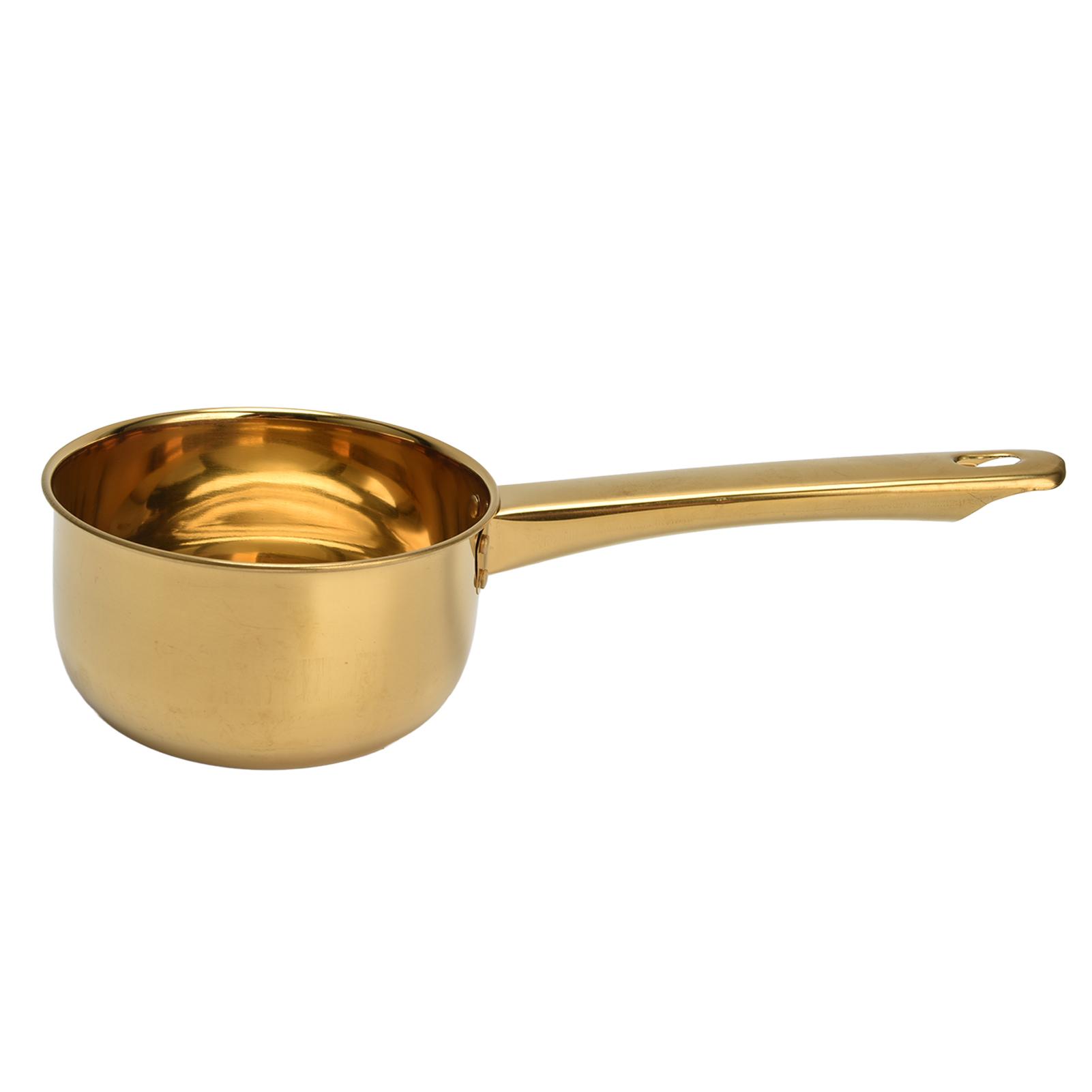 

Water Ladle Long Handle 304 Stainless Steel Ladle Scoop Space Saving Gold For Kitchen Bath Washing L