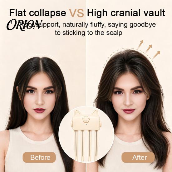 Heated Root Lifter 2Pcs Hair Volume Clip for Roots, Rechargeable Volumizing Tool Fine Instant Flat Hair, Cordless Comb with 2 Heat Settings