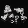 304 Stainless Steel Union Joint Coupling 1/4" 3/8" 1/2 3/4 1" BSP Female Male Thread Cast Pipe Fitting 3 Way Tee eblow connector