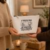 Trousse de toilette - PLANETEE - J'peux pas minimaliste - Beige - 100% coton - 3 L