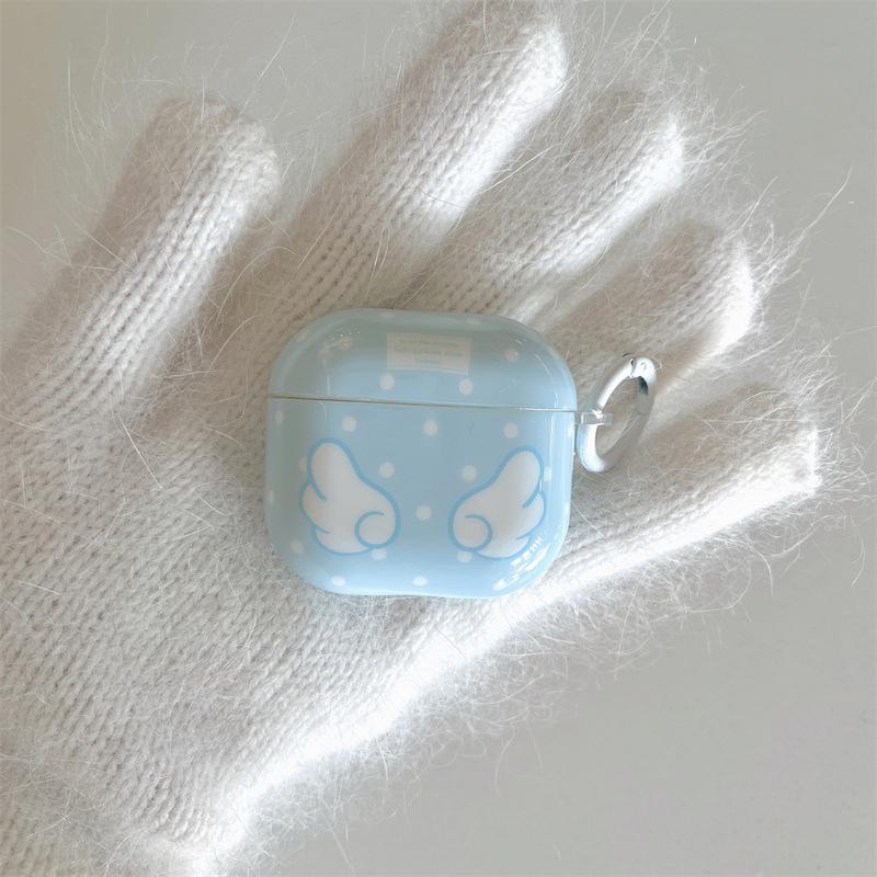 

Подвеска «Синие крылья» Беспроводной Bluetooth-чехол для наушников для Airpods 4 Мультяшный милый Защитный чехол для Bluetooth-наушников Подарки