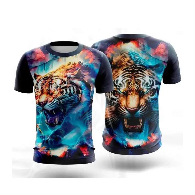 Dragon T-Shirts Tiger 3D Printed Mens T-shirt Streetwear Men Women Casual Fashion Oversized Short Sleeve T Shirt