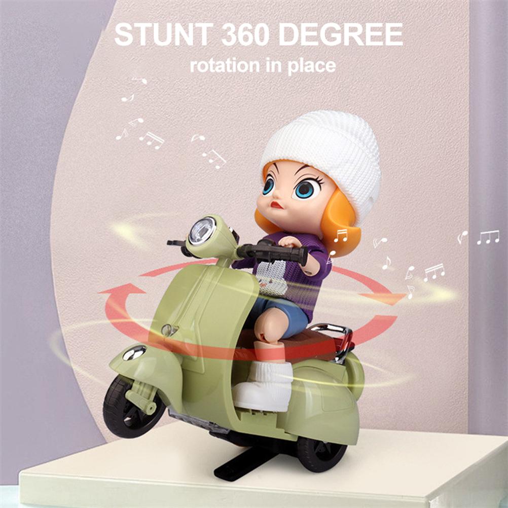 Tricycle Toy with LED Light Sound 360 Degree Rotating Electric Stunt Tricycle Toy for Children Music Light Toys