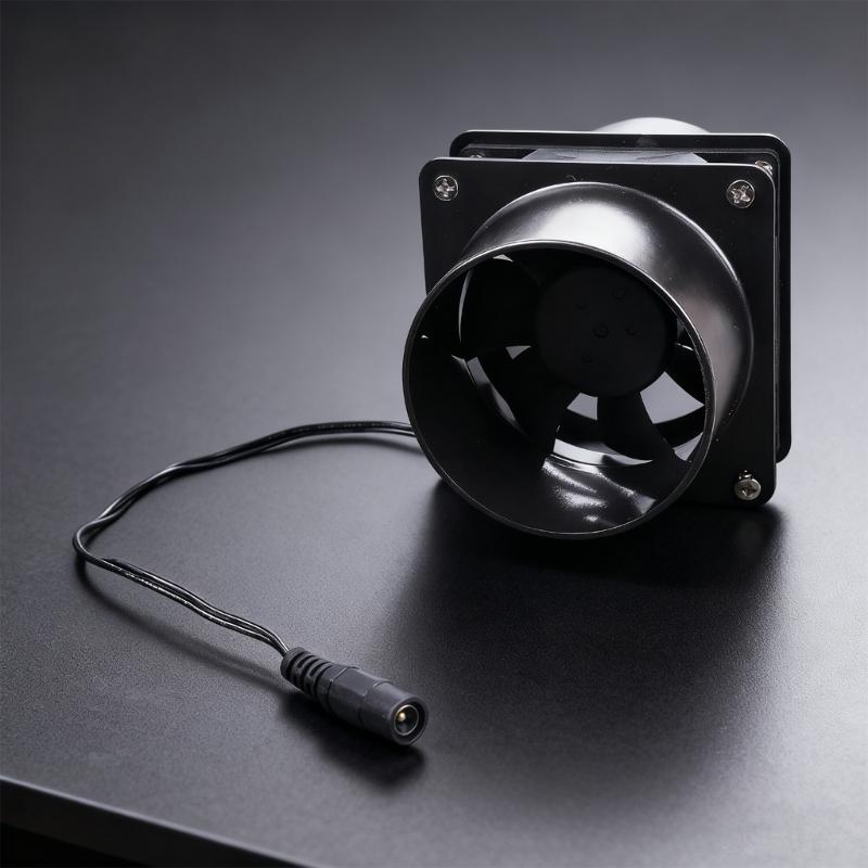 8cm 12V 0.4A Exhaust Fan Quiet Duct Extractor Fan Ventilation Exhaust Air Blower Ventilator Fan with Speed Control