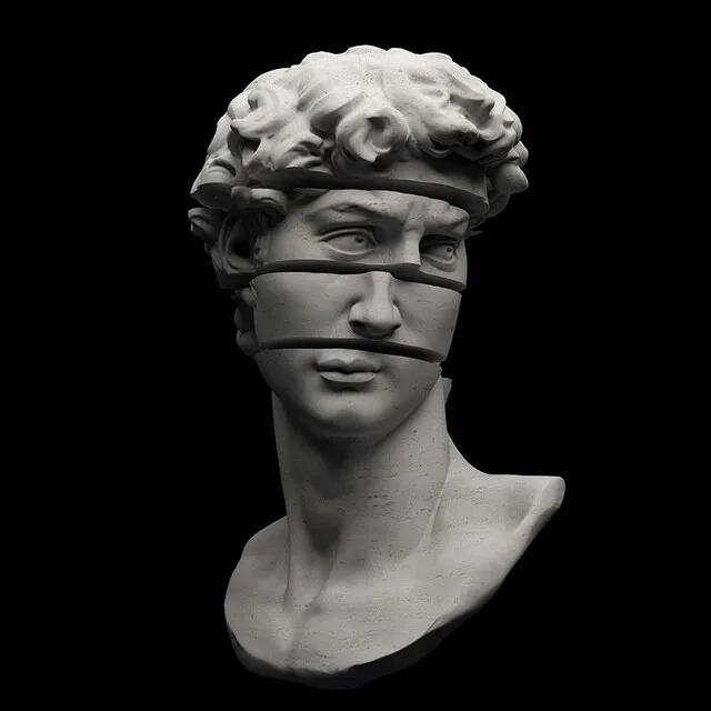 Modern Apollo Marble Sculpture Canvas Painting David Popolo Posters and Prints Wall Prints Canvas Pictures Home Room Decoration