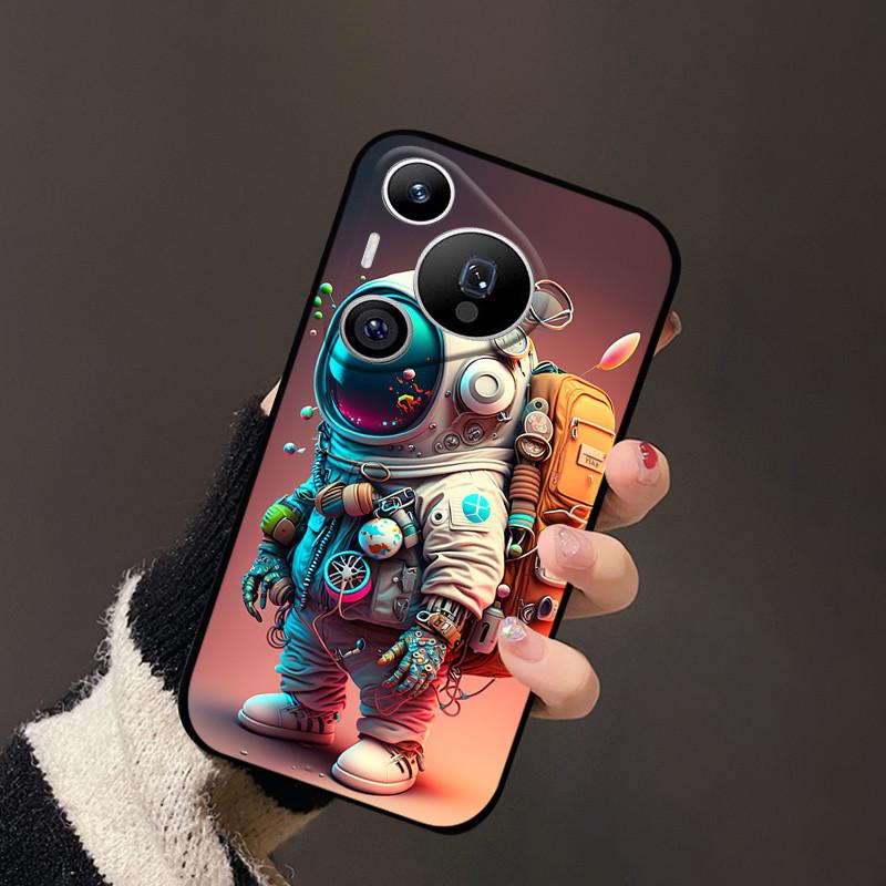 Für Huawei Pura 70 Hülle Schwarz Matt Niedlich Weich Silikon TPU Hüllen für Pura70 Pro Pura 70 Pro+ Plus Ultra Abdeckung Schutz Fundas