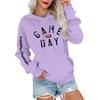 Women's Fashionable, Casual, Comfortable Round-neck, Hooded, Long-sleeved, Rugby-print Warm Sweater