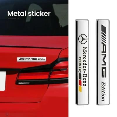 Autocollants Emblèmes Métalliques de Voiture Décorations Réfléchissantes Pour Mercedes-Benz A/B/GLA/CLA Smart AMG W108 W124 W126 W140 W168 W169 W176 GLB AW1 b21