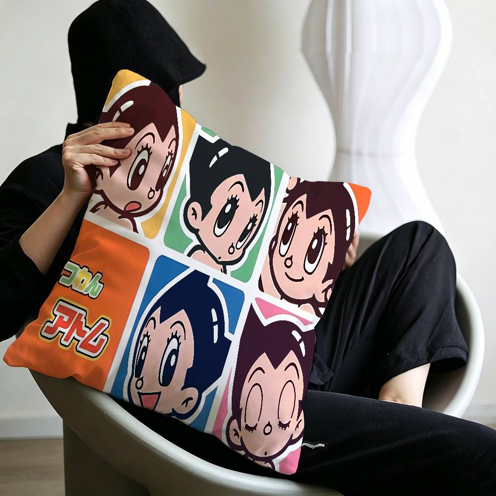 A-Astro Boy Anime Cushion Cover Car Throw Pillow Case For Sofa Car Christmas Gift 40x40cm 45x45cm