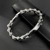 Men's Stainless Steel Fashionable Simple Personalized Smooth Hollow Motorcycle Chain Titanium Bracelet