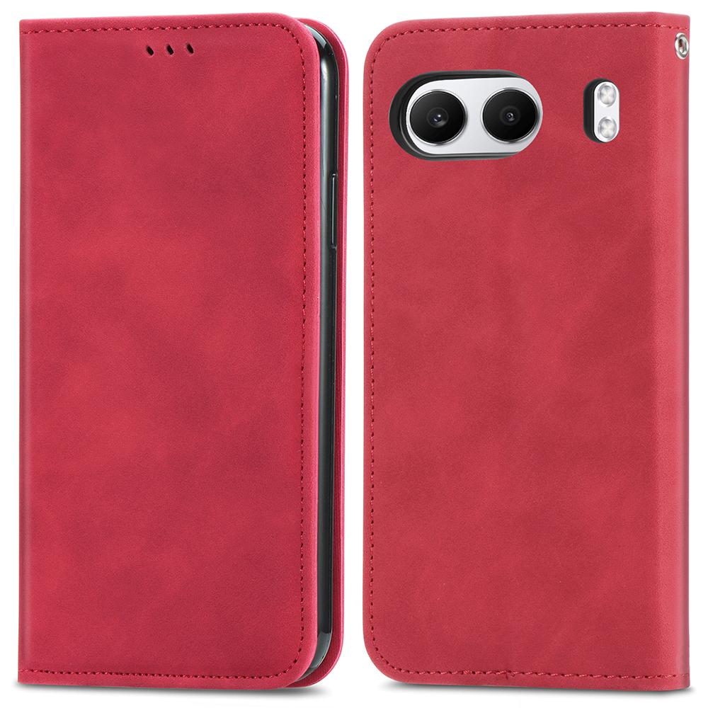 For OnePlus Nord 4 Leather Case with Card Holder Magnetic Absorption Phone Cover