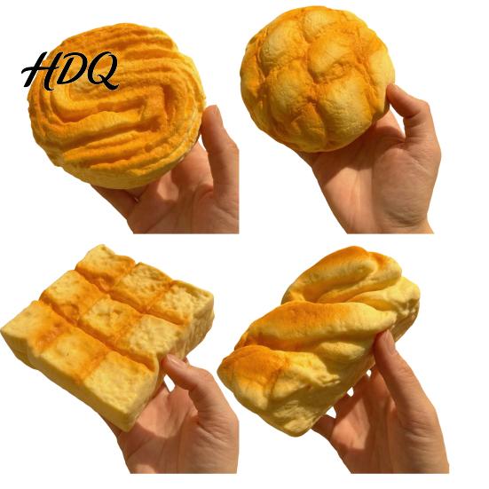 Squeeze Toy for Adults Soft Toast Slow-Rising PU Fidget Stress Anxiety Relief Realistic Bread-Shaped Decompression Gadget Kids