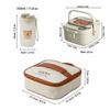 Quadratische 304 Edelstahl Bento Lunchbox mit Besteck & Griff Tragbarer Cartoon Obstsalat Lebensmittelbehälter für Kinder Schüler