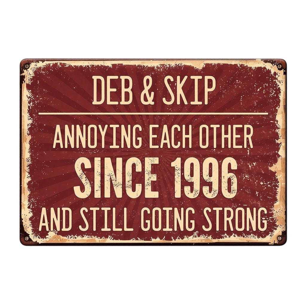 Funny Couple Sign - 3040 cm Decorative Wall Plaque for Home, Kitchen, Bedroom - Gift for Husband and Wife