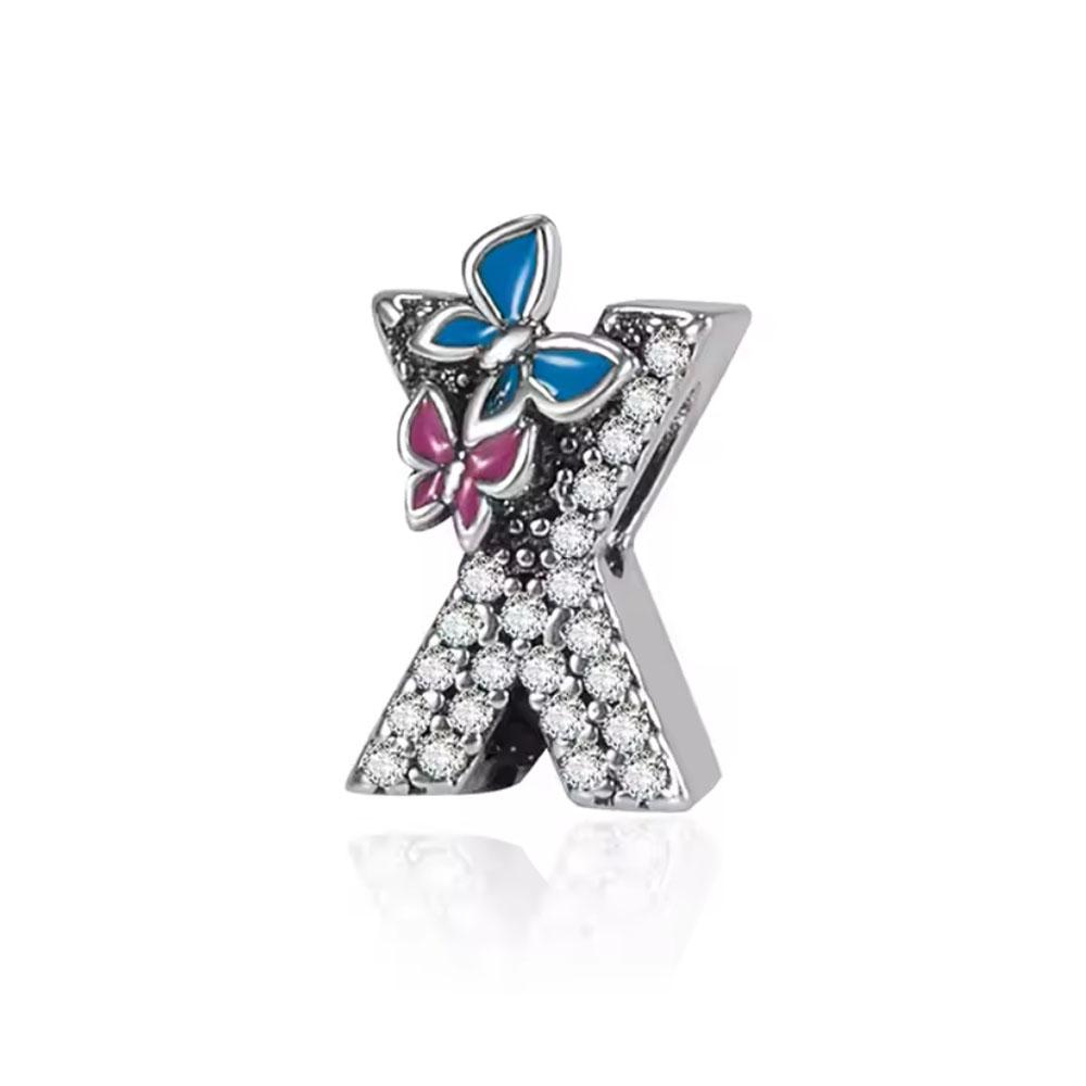 Charms Lettres Papillon Amour Perles Cuivre Convient Bracelet Fin Fabrication Bijoux DIY