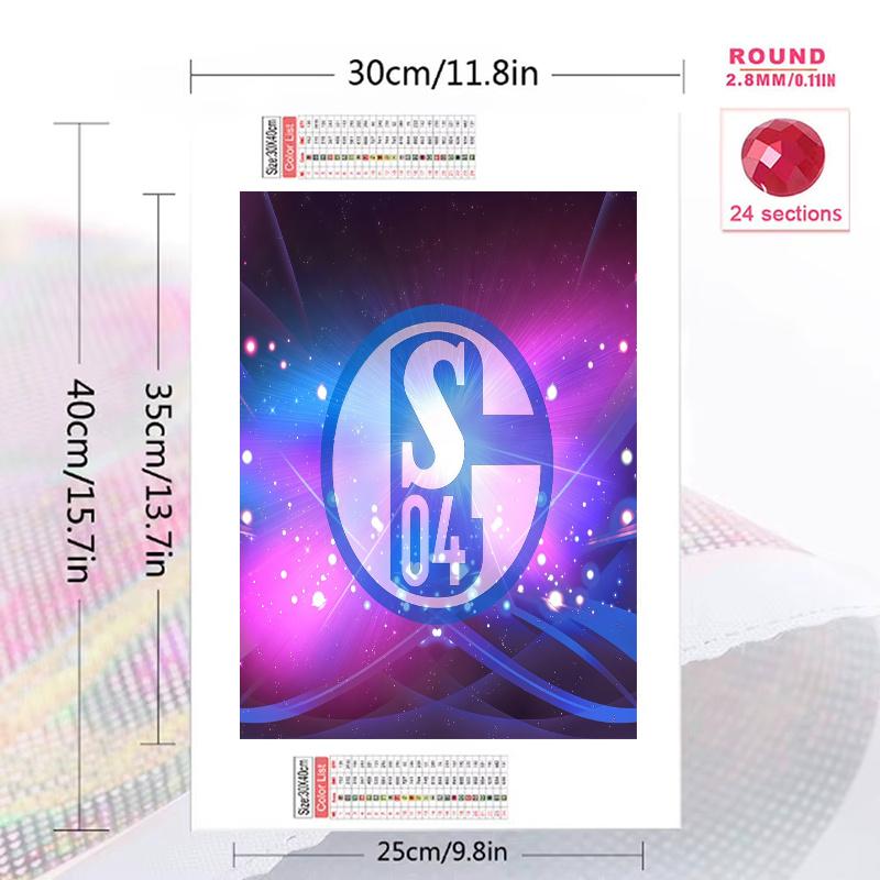 FC Schalke 04 100% Round Full Drill 5D DIY Diamond Painting Embroidery Cross Stitch Rhinestone Décor