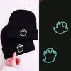 European and American Popular Autumn and Winter Fashion for Men and Women Ghost Ghost Embroidered Knit Hat for Cycling, Warm Woolen Hat for Outdoor