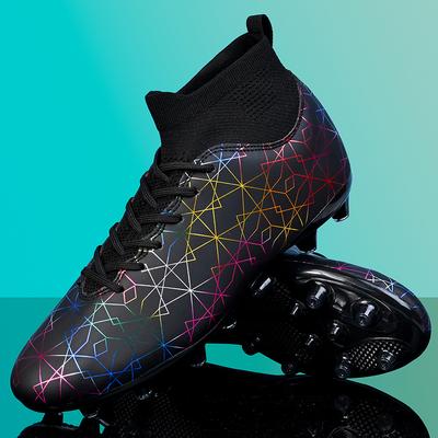 Men's Soccer Shoes  Non-Slip AG/TF Soccer Cleats Ankle Boots Unisex Large Size Ultralight Football Boots Boys Sneakers