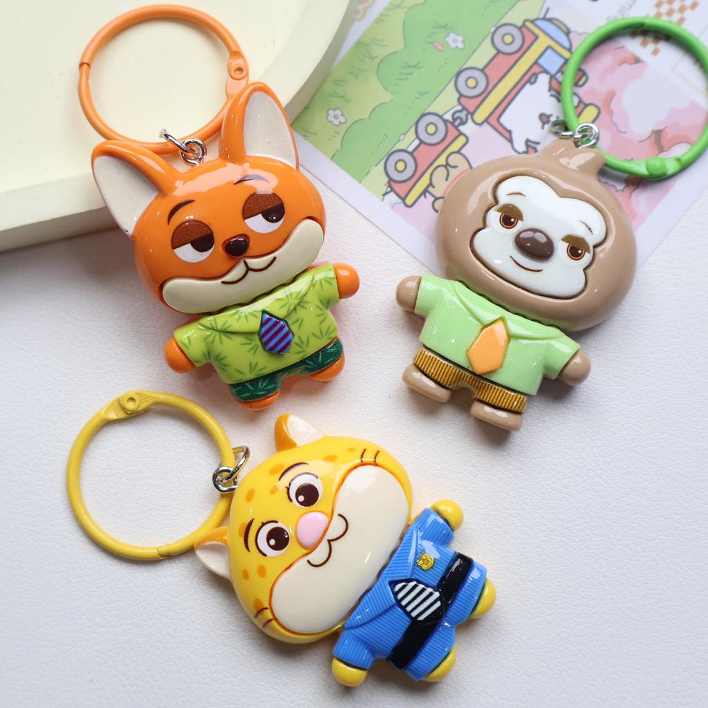 Crazy Animal Cartoon Resin Keychain Pendant for Bags and Backpacks - Couple Gift