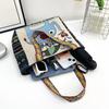 Embroidery hand bag literary retro shoulder bag women's large capacity linen embroidery handbag women