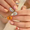 24-Piece Glossy Cartoon Nails – Summer Starfish & Fish Design