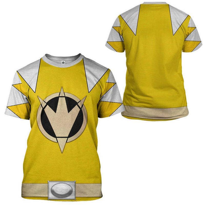 

Анимация периферийные Power Rangers Extraordinary Marines 3D печать летние повседневные короткие рукава свободные мужские и женские футболки S